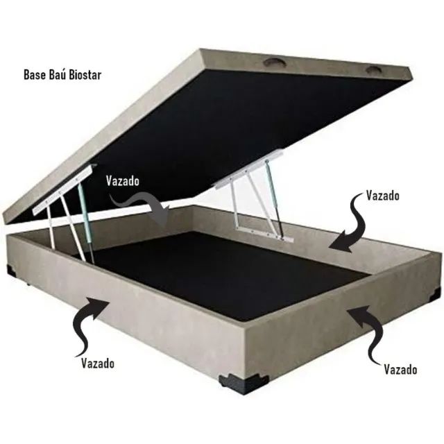 Base Box Casal Baú  Novo!!  Pronta Entrega!! - Foto 5