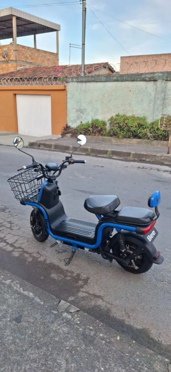 Moto Elétrica Bee U1 Azul Sem CNH Seminova R$10.00 - Foto 5