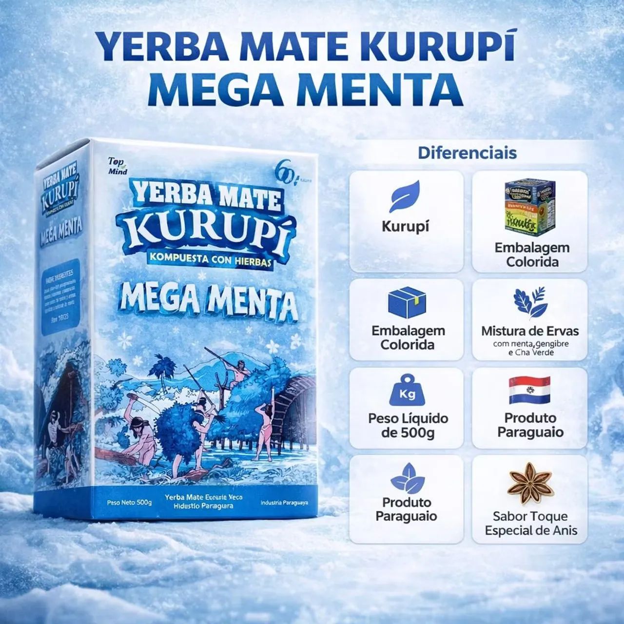 Erva Mate Kurupi Mega menta - Foto 2
