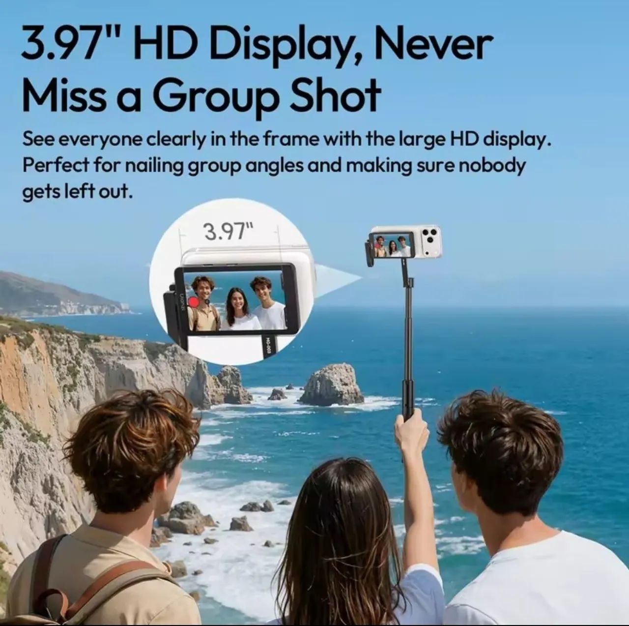 Ulanzi VM1 Monitor Selfie para Celular Tela HD 3,97 Polegadas Magnético para Gravação Vlog - Foto 5