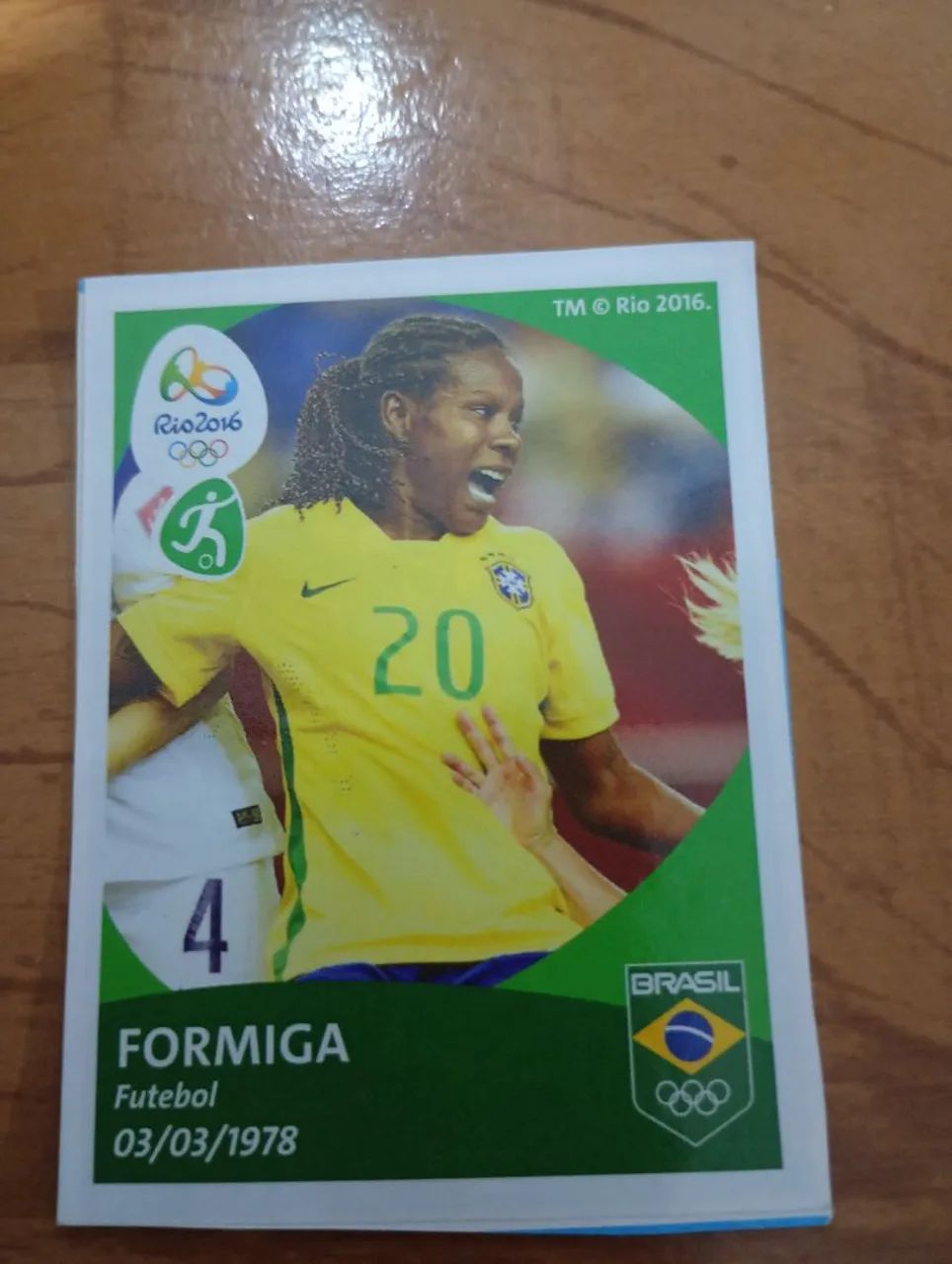 Figurinha Formiga Rio 2016