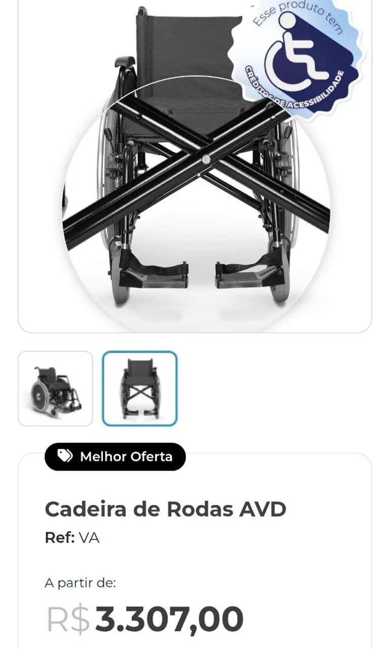 Cadeira de rodas ORTOBRAS  nova - Foto 3