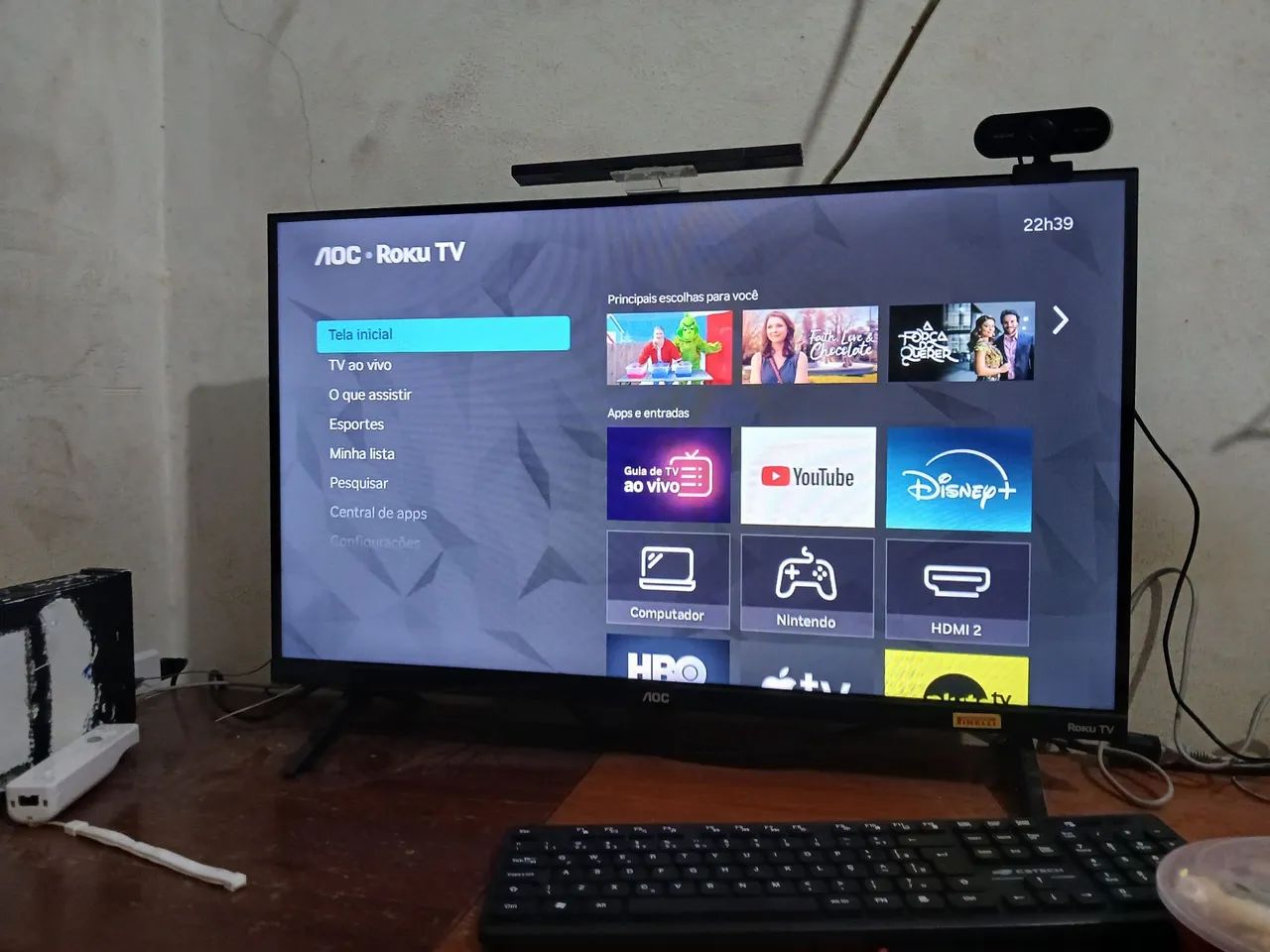 Smartv 32 polegadas aok rokutv - Foto 3