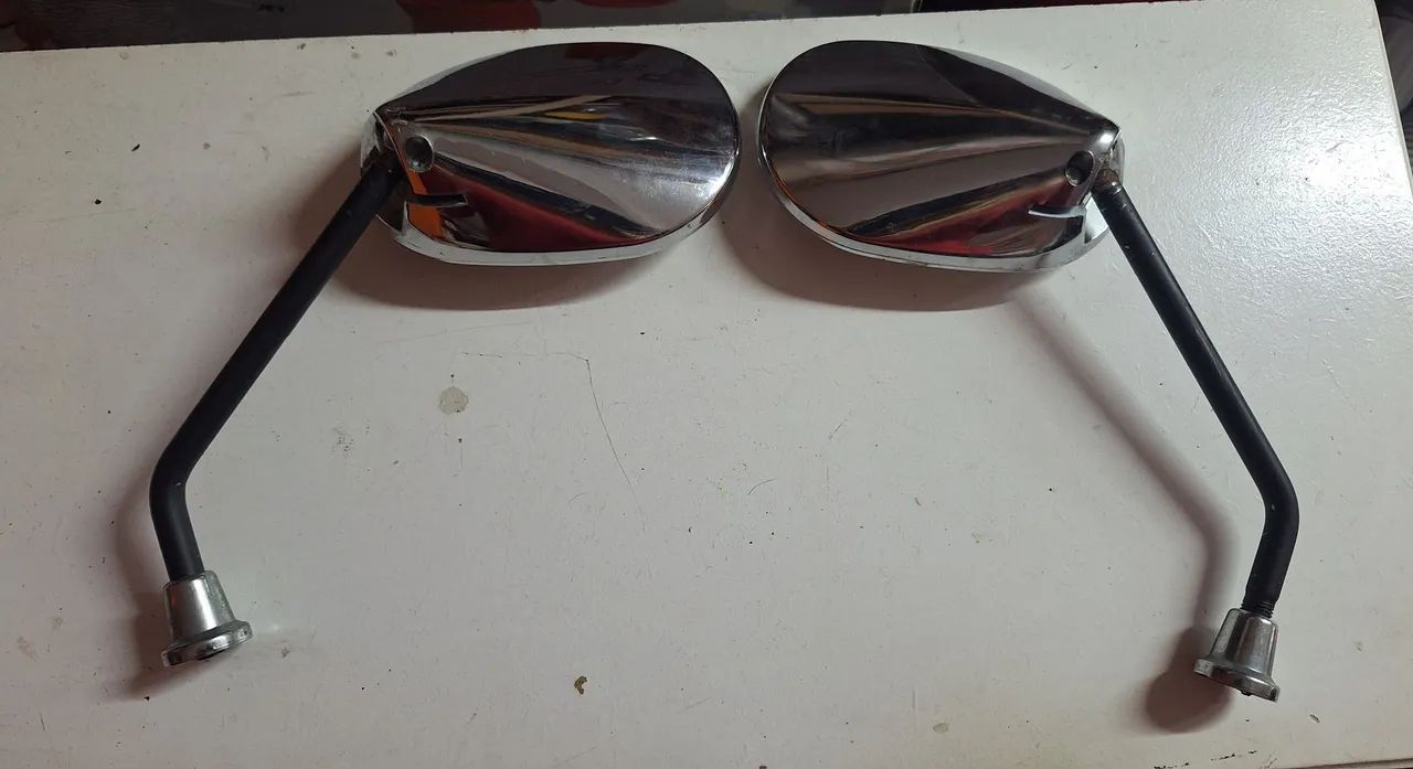 Retrovisor de moto cromada - Foto 2