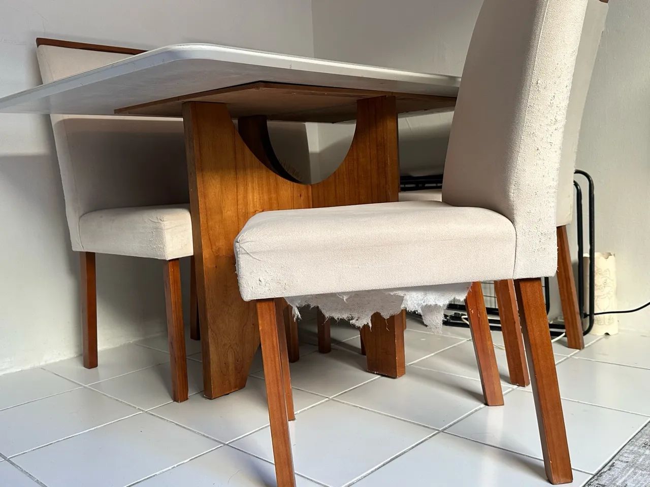 Mesa de Jantar 4 Lugares - Mobly - Off-white - Foto 3