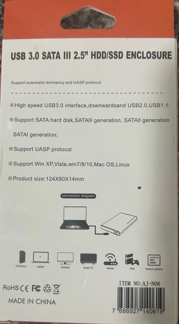 CASE EXTERNO 3.0 PARA HD 2,5" E SSD SATA - Foto 3