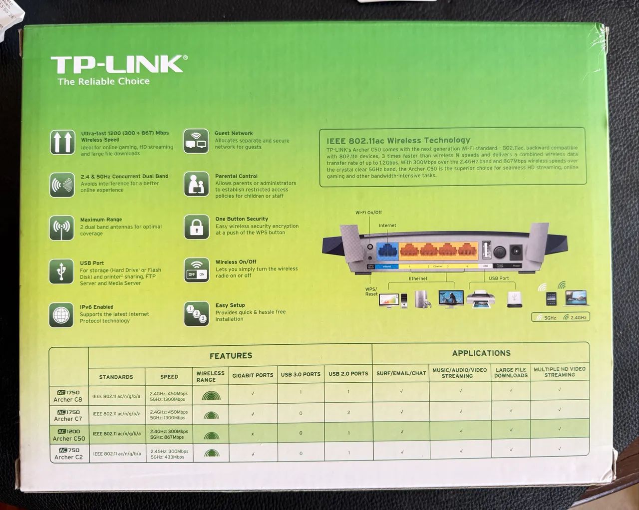 Roteador Internet TP Link Archer C50 AC1200 - Foto 2