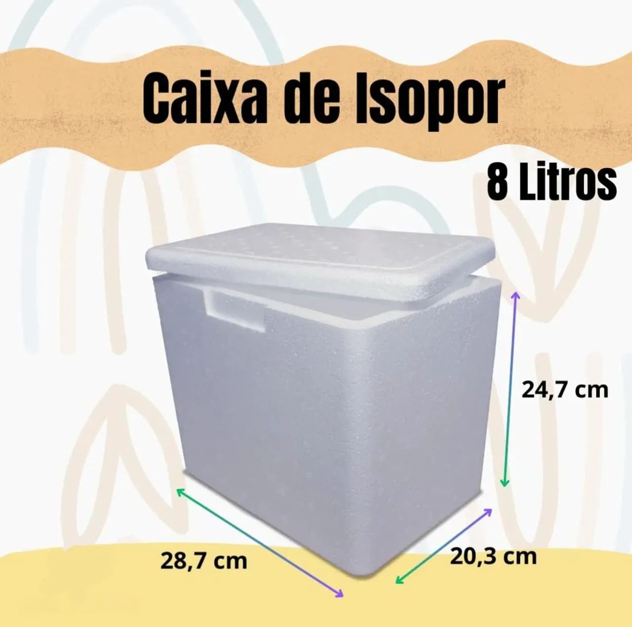 Kit com 10 caixas de isopor 8 litros  - Foto 3