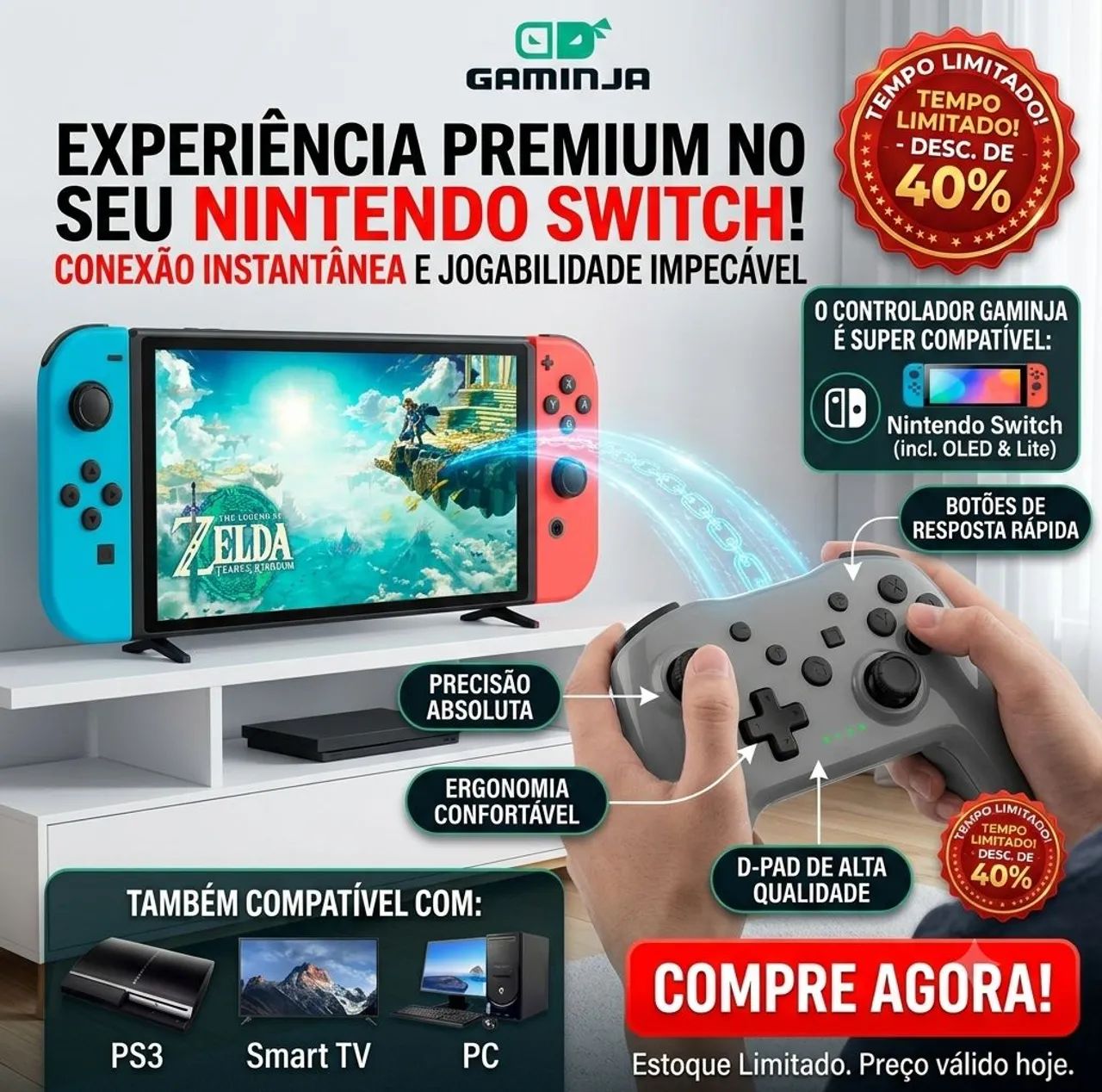 Controle para Nintendo switch  - Foto 2
