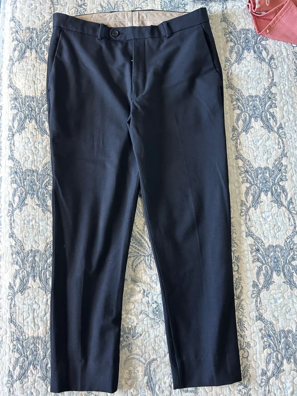 Calça Alfaiataria Zara 40 Azul Marinho
