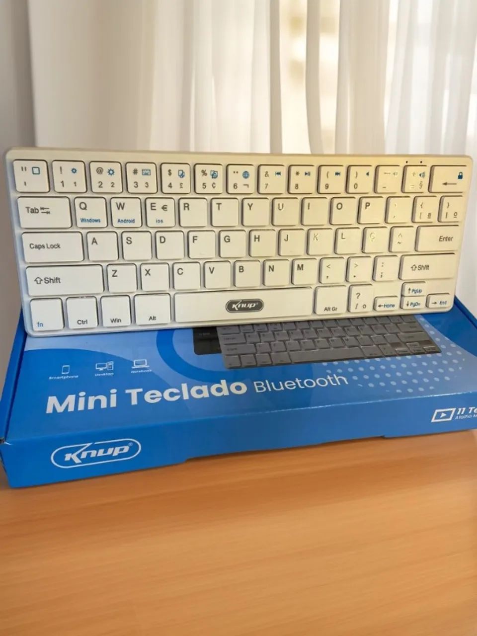 Mini teclado knup bluetooth Branco an8