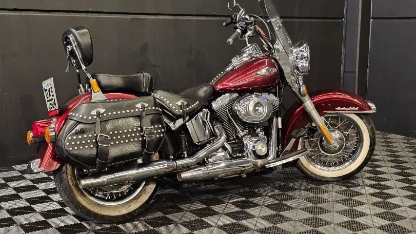 Harley Davidson Heritage Softail Classic FLSTC 2014 Vermelha - Foto 2