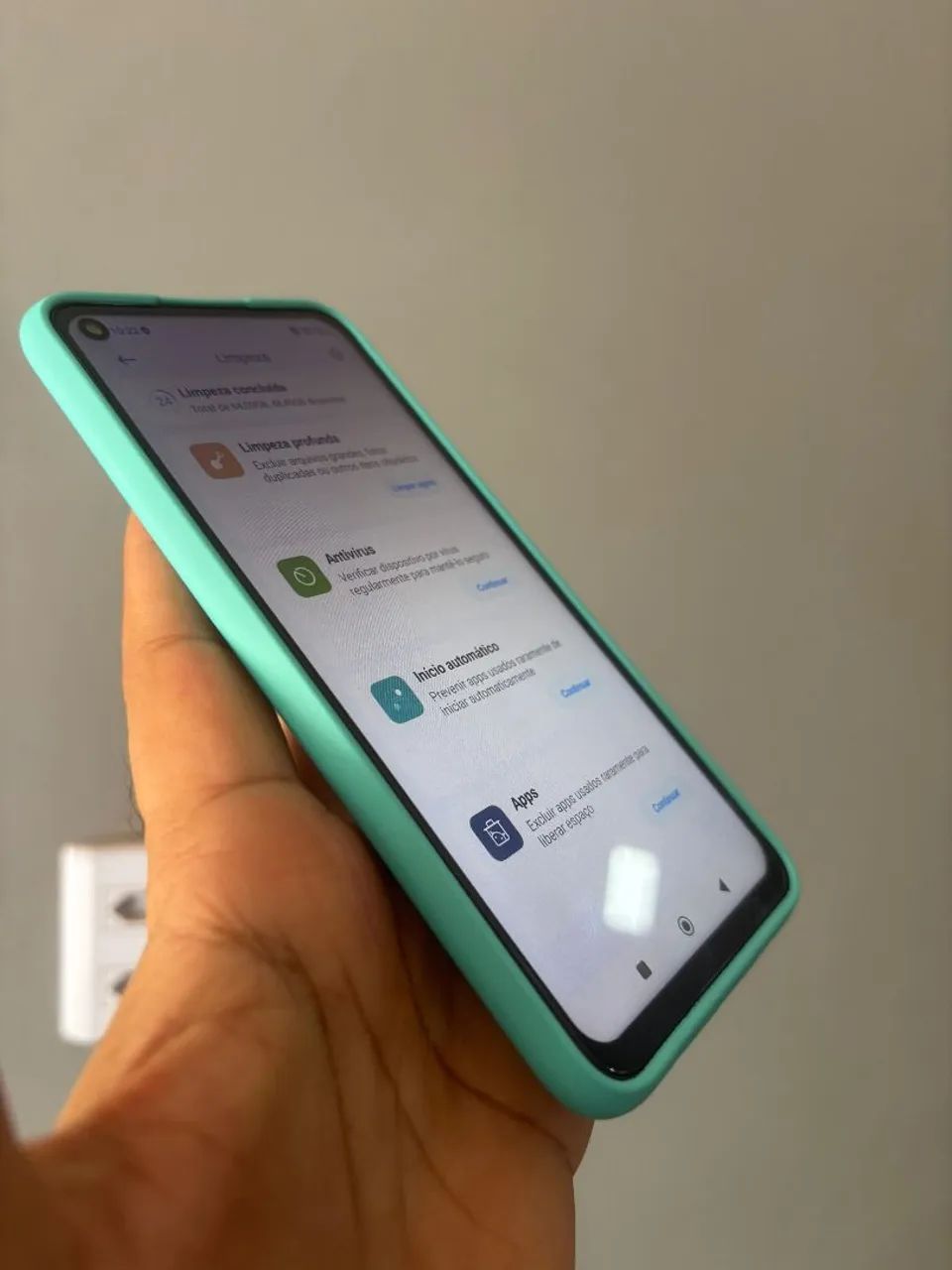 Xiaomi Redmi Note9 64Gb Memoria Leitor Biometrico Capa Case - Foto 4