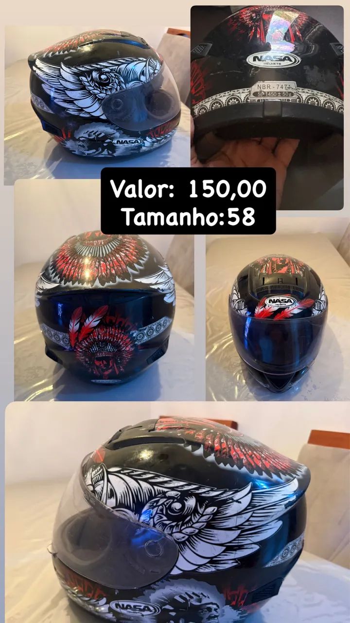 Capacete pra sair logo!!! Tamanho: 58