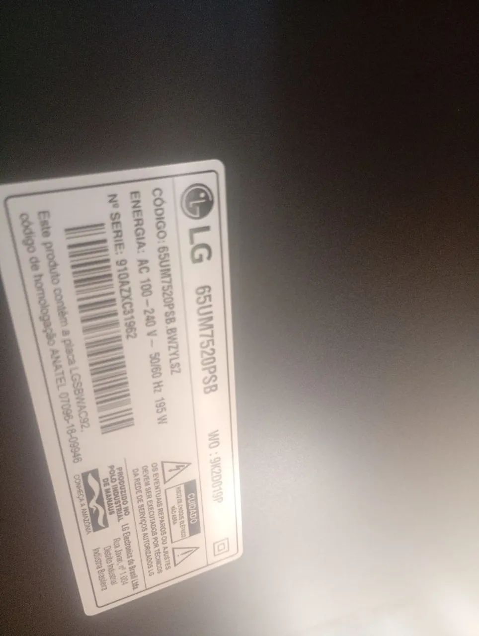 Tv LG 70 polegadas tela quebrada  - Foto 2