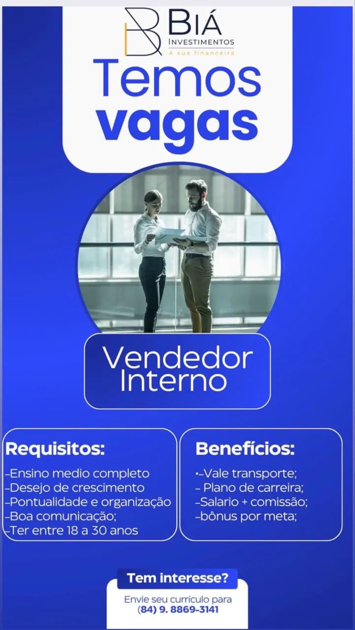 VAGA DE VENDEDOR 