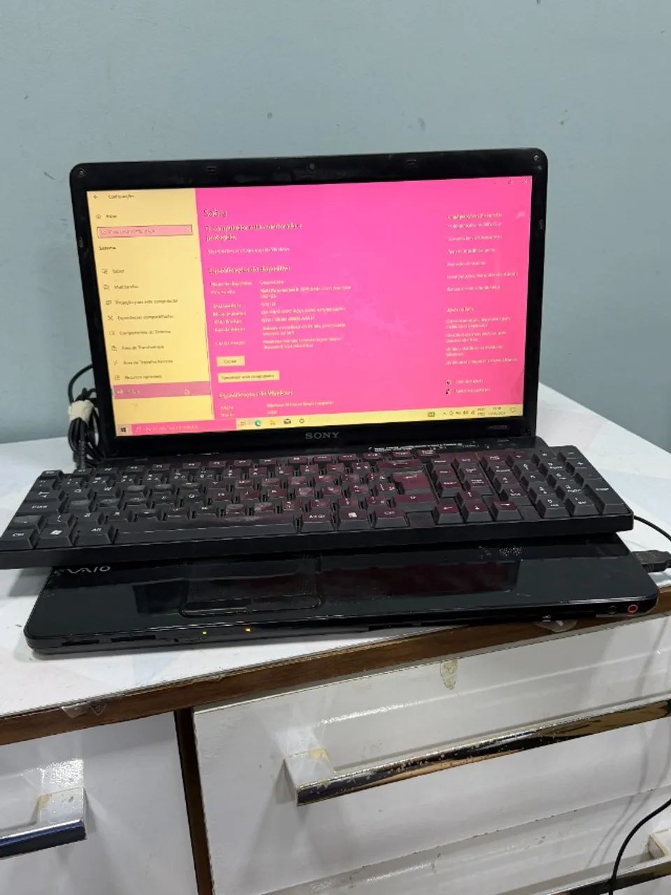 Notebook Sony Vaio Quebra-Galho Preço de Desapego + Teclado USB Incluso  - Foto 2
