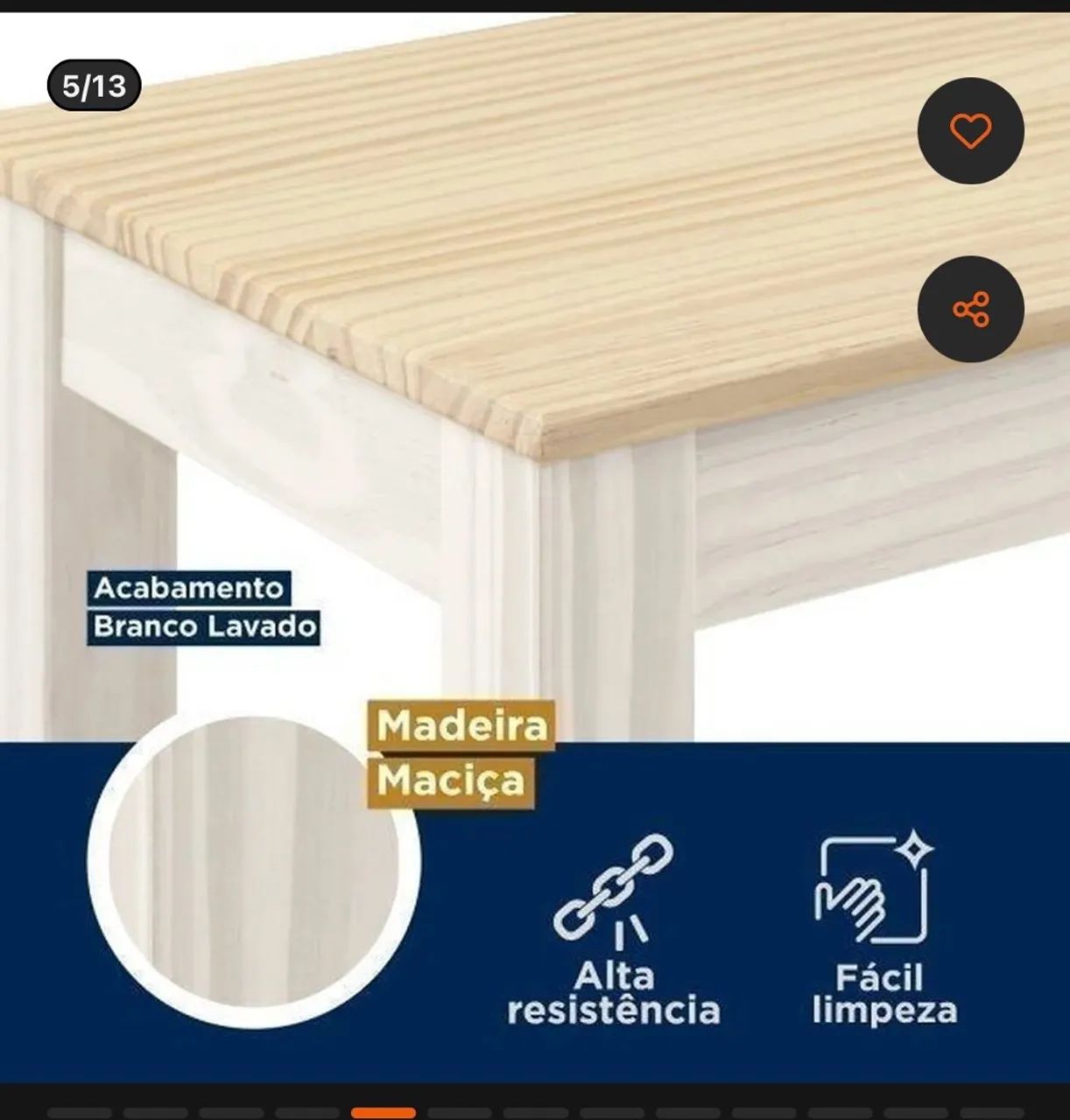 Mesa Madeira com 2 bancos - Foto 5