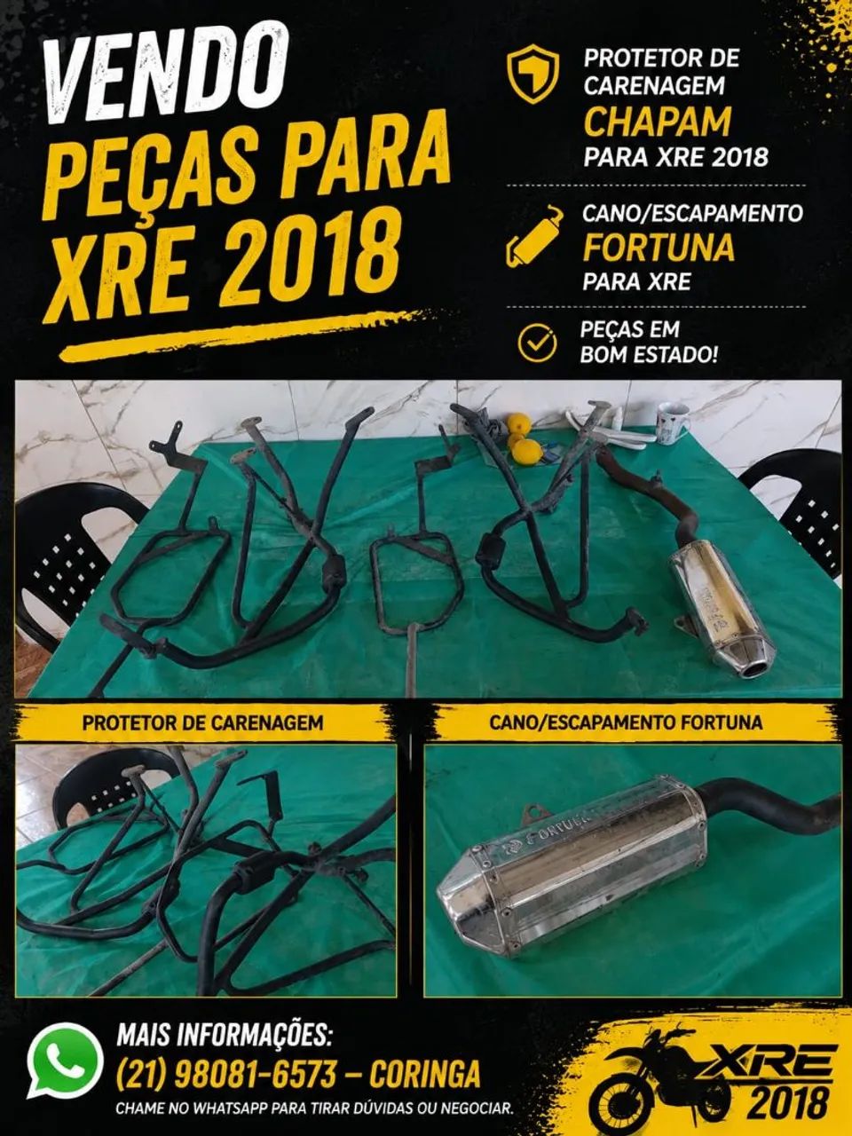 Carenagem de proteção para xre