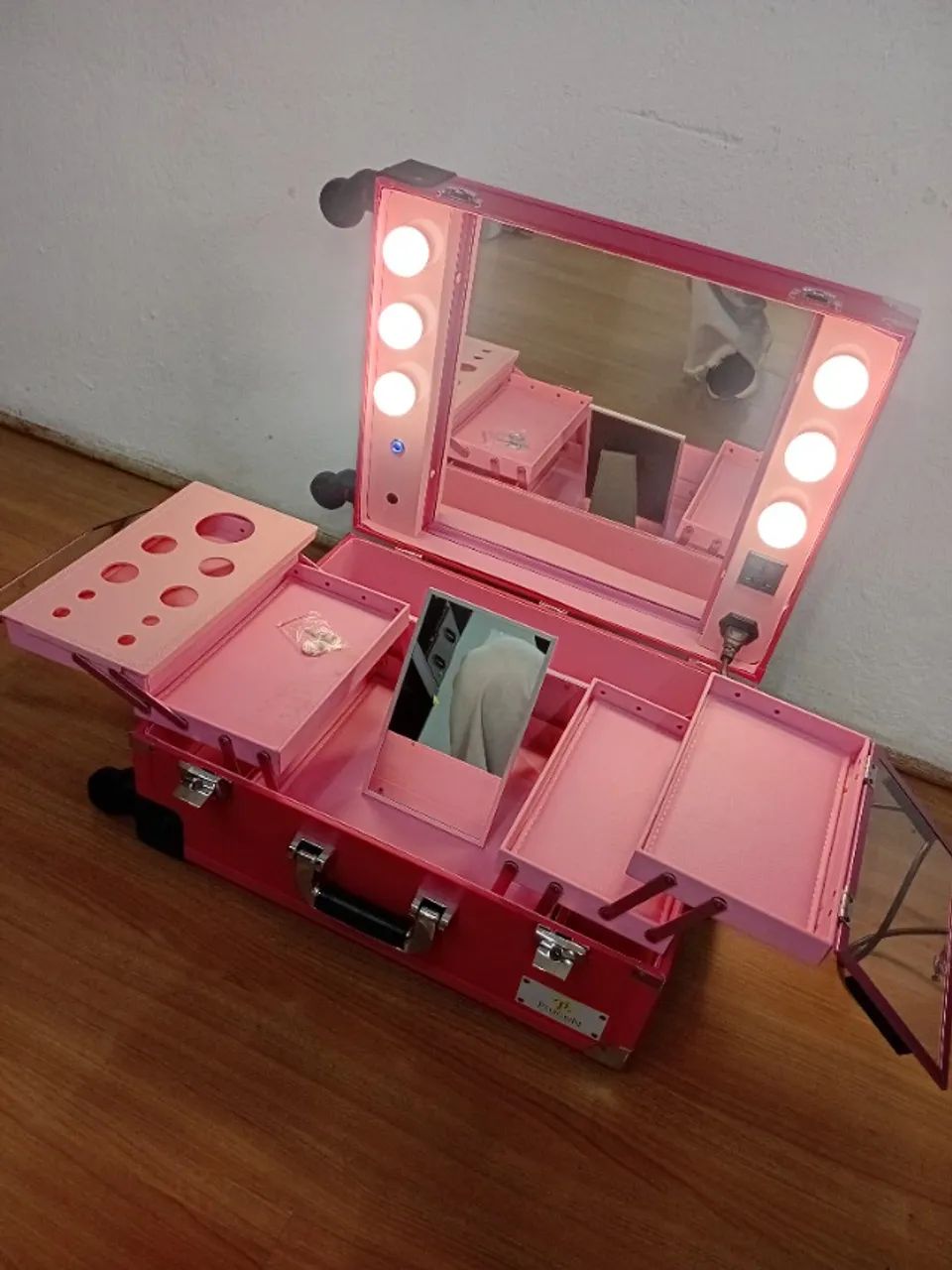 Mala Maquiagem Camarim Rosa - Foto 2