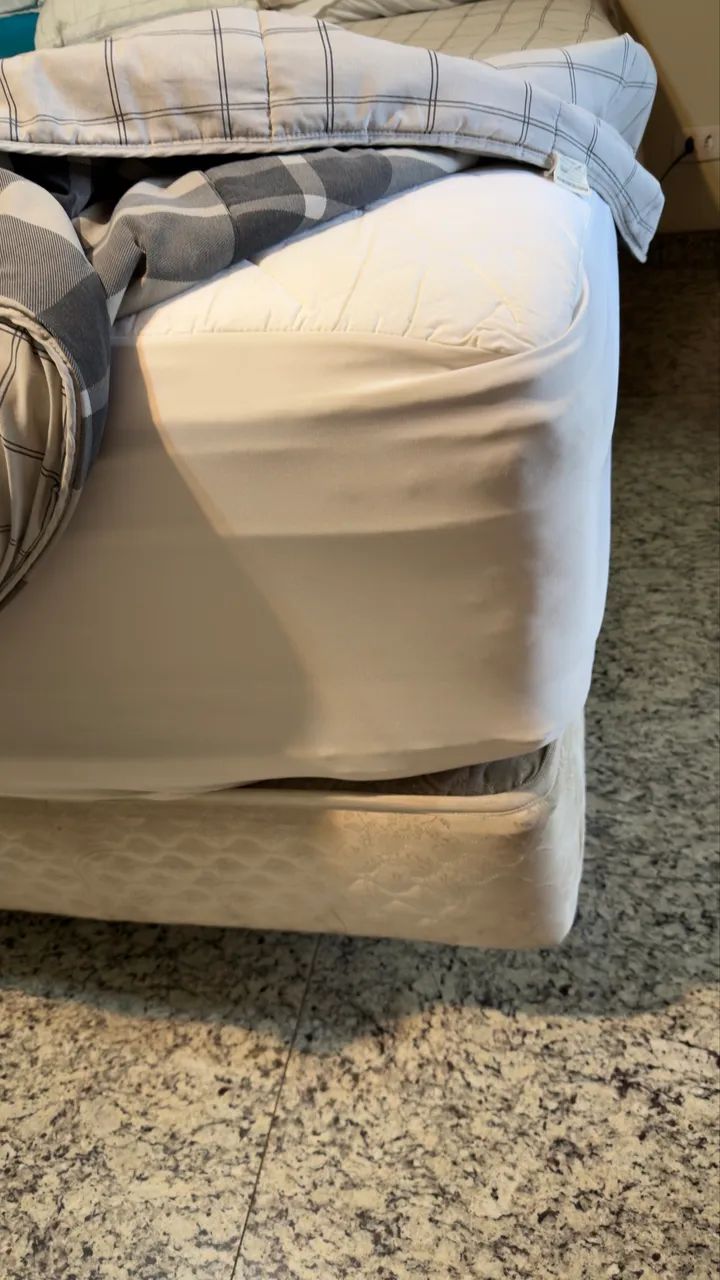 Cama King Size Completa + Colchão Ortobom - Foto 5