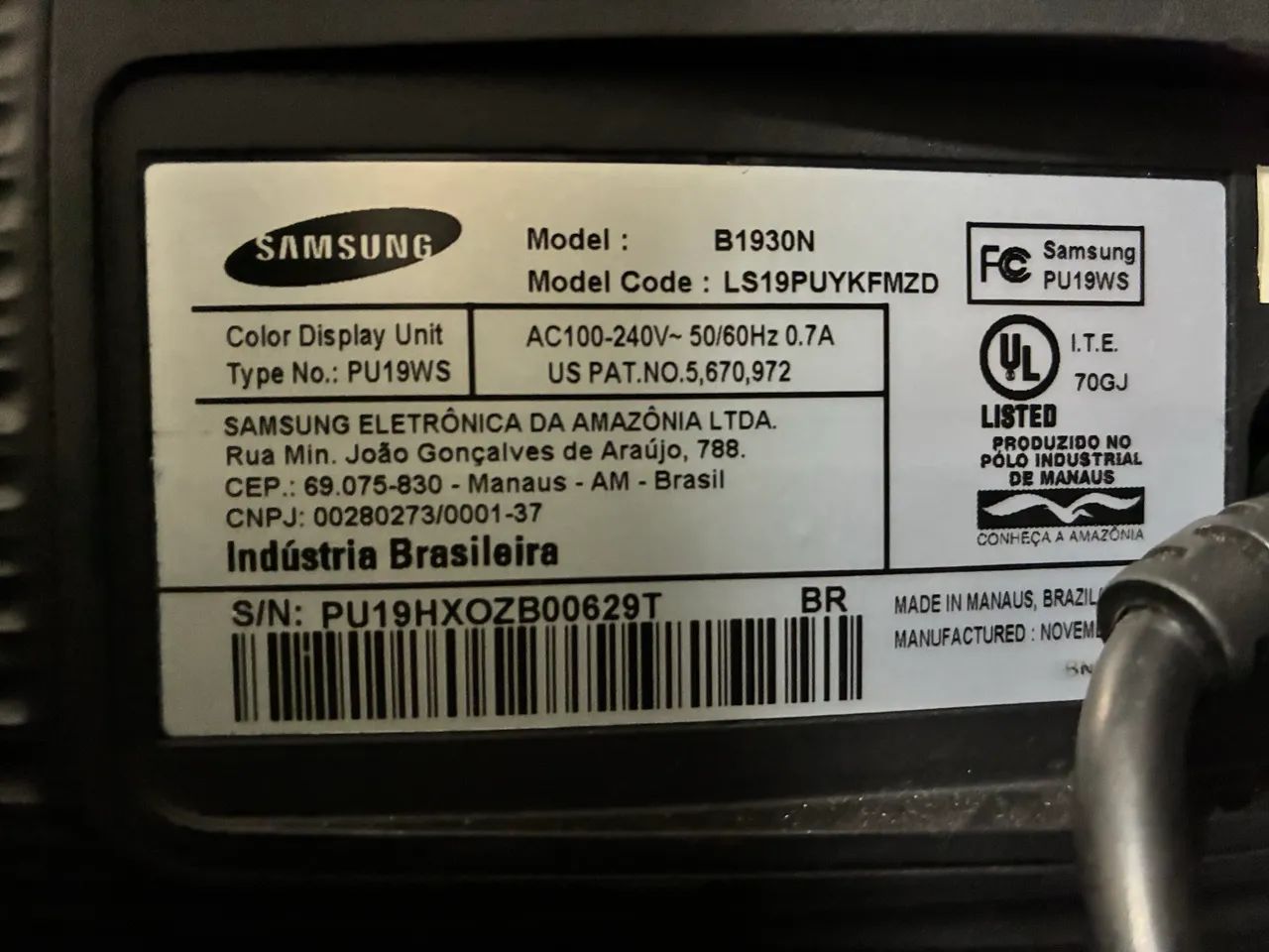 Monitor Samsung 18.5 usado - Foto 2