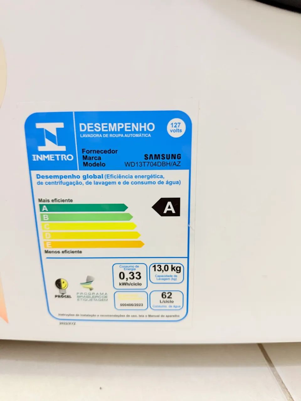 Lava e Seca 13kg Samsung Smart AI Control Branca - 110V - Foto 4