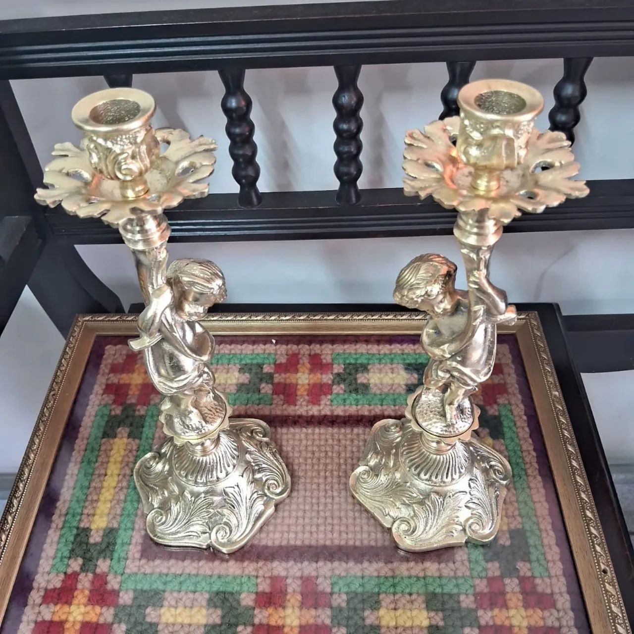 Par de castiçais em bronze maciço - Foto 2