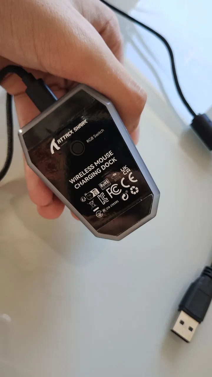 mouse attack shark x11 com base de carregamento - Foto 5