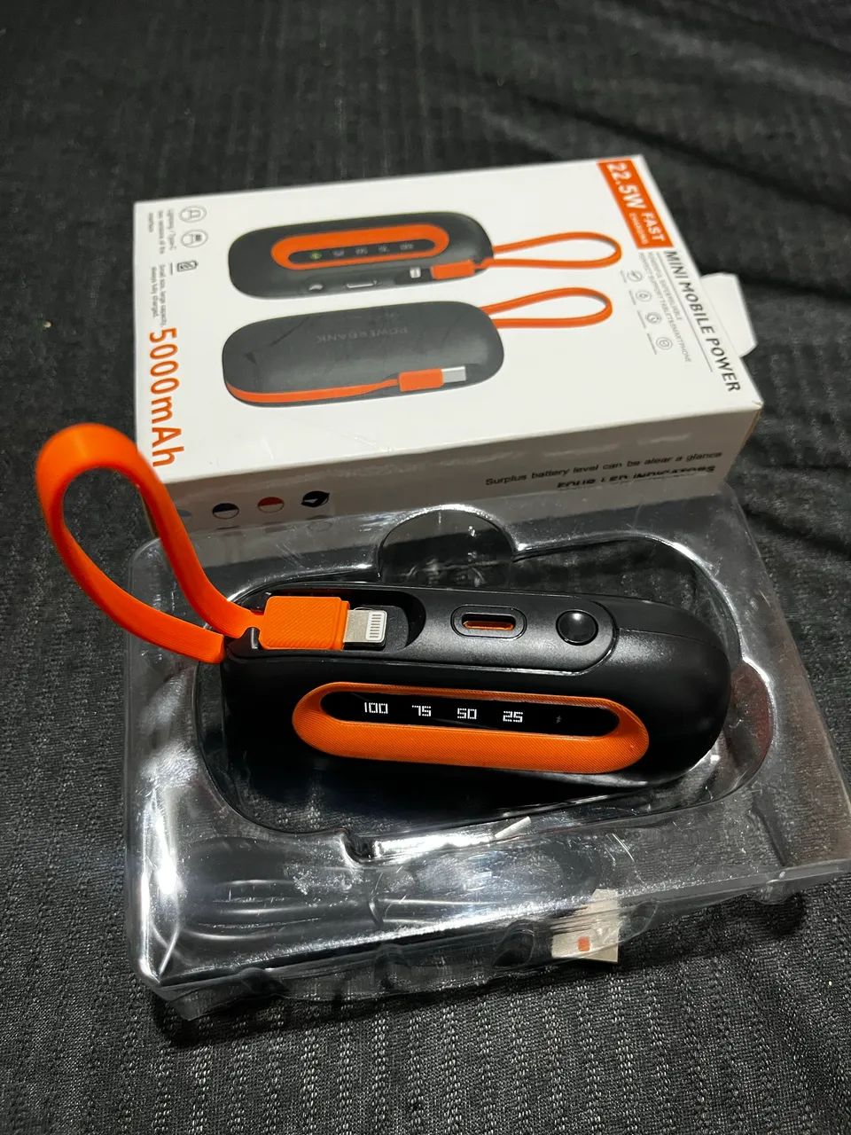  Power Bank 5000mAh PD 22.5W Turbo com Display Digital - Foto 2