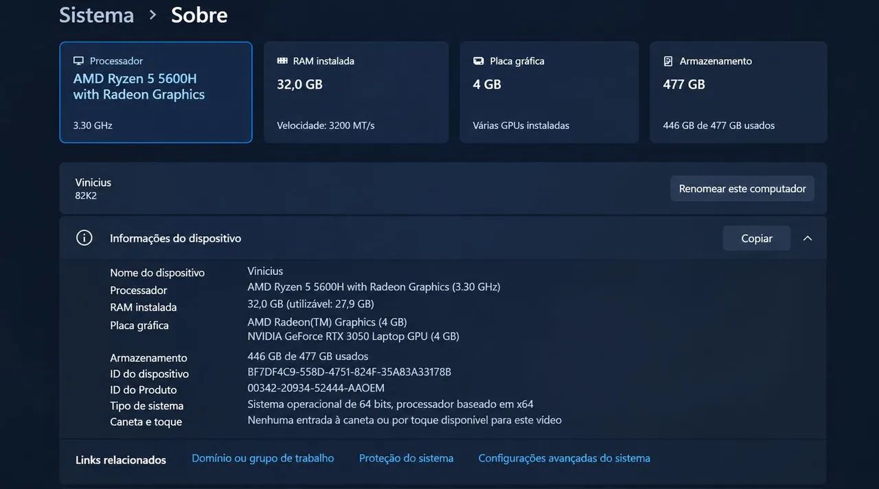 Notebook Gamer Lenovo RTX 3050 - Foto 5