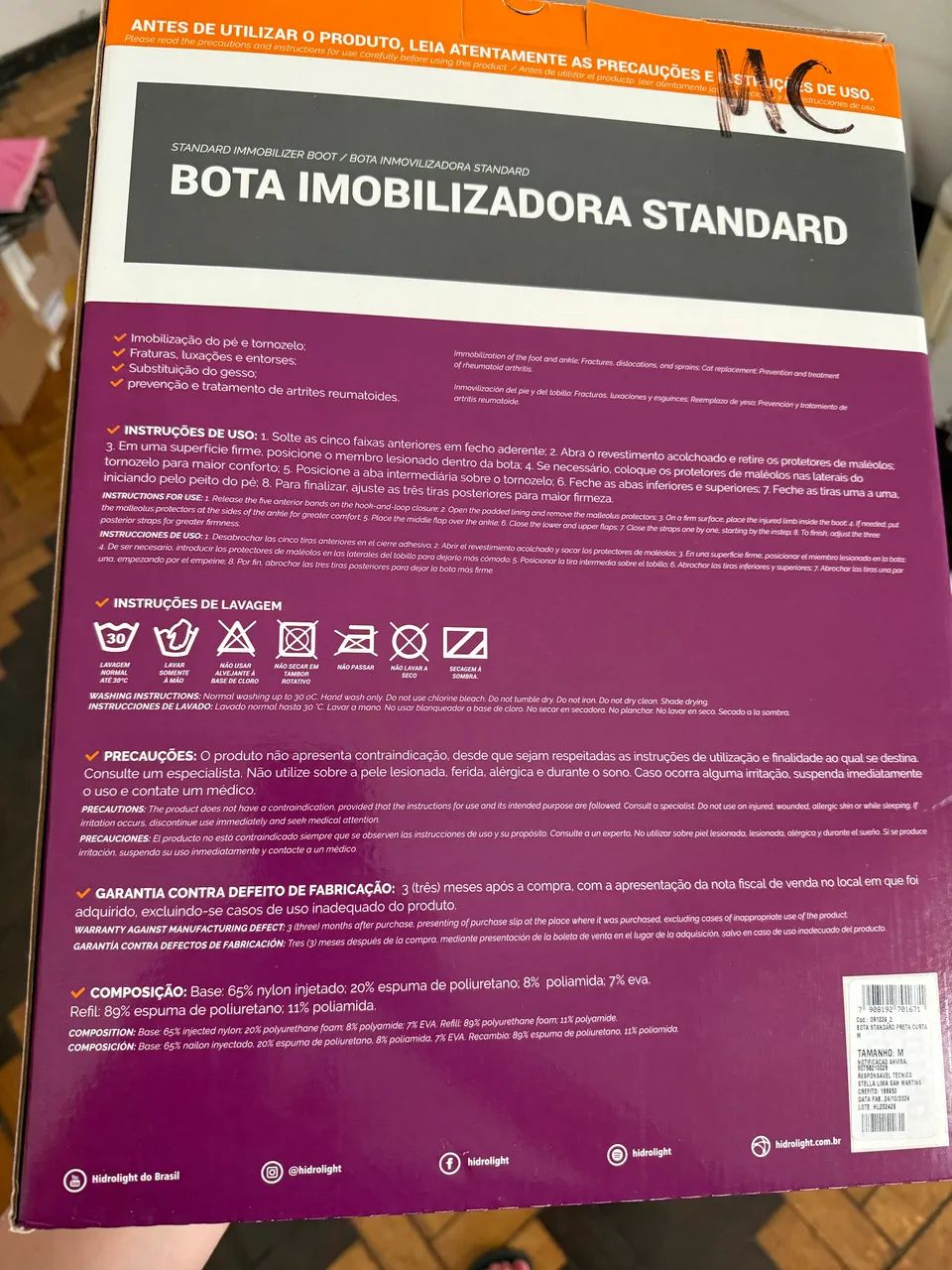 Bota Ortopédica (Curta - M 38 a 42)  - Foto 4