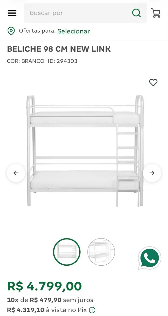 Beliche 98 cm - Tok Stok 
