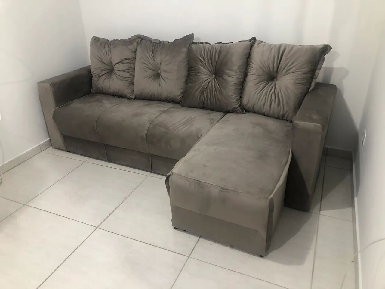 Sofá com chaise várias cores / NOVO / ENTREGAMOS  - Foto 4