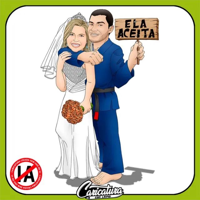 Caricaturas personalizadas sem uso de IA