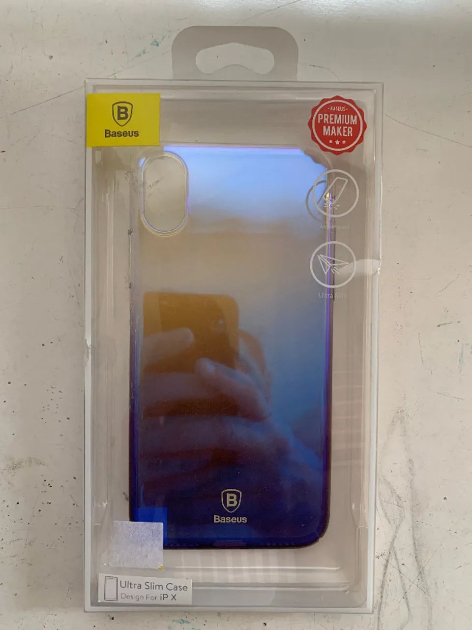 capa case iphone x xs baseus espelhada ultra slim premium maker