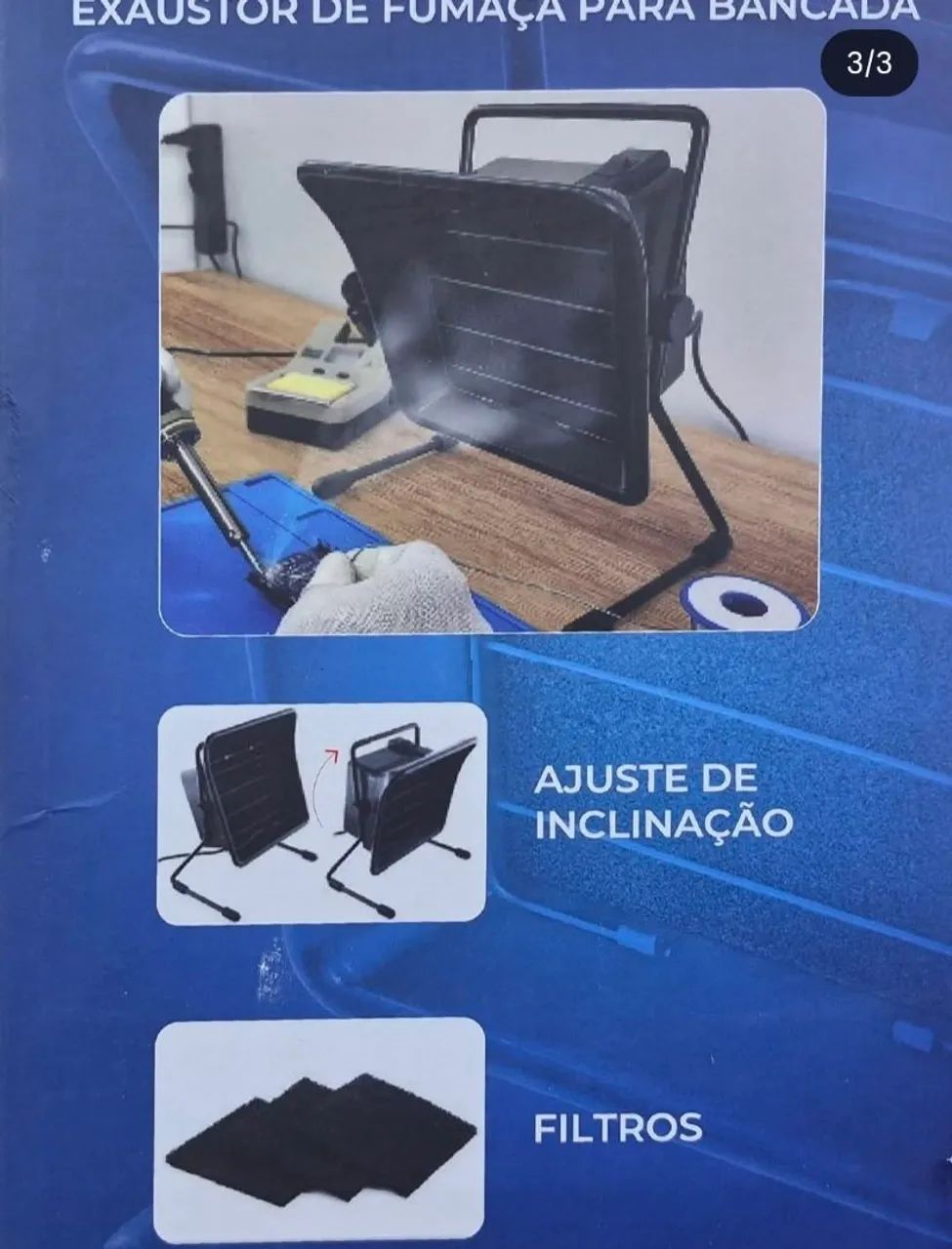 EXAUSTOR DE BANCADA ESD BIVOLT REF: HK-707 - Foto 3