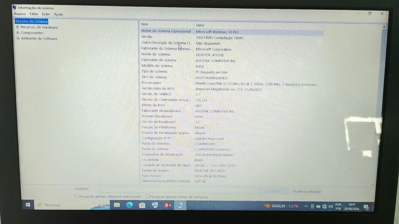 Notebook Asus 