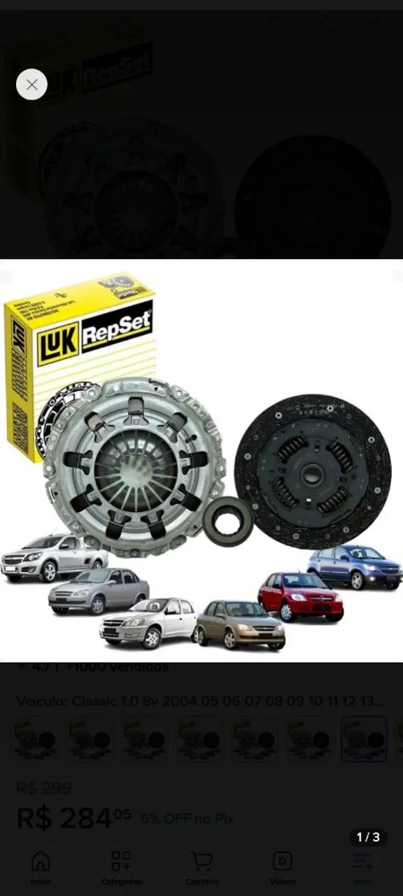 Kit embreagem marca luk GM corsa celta prisma ônix Agile 1.0 1.4