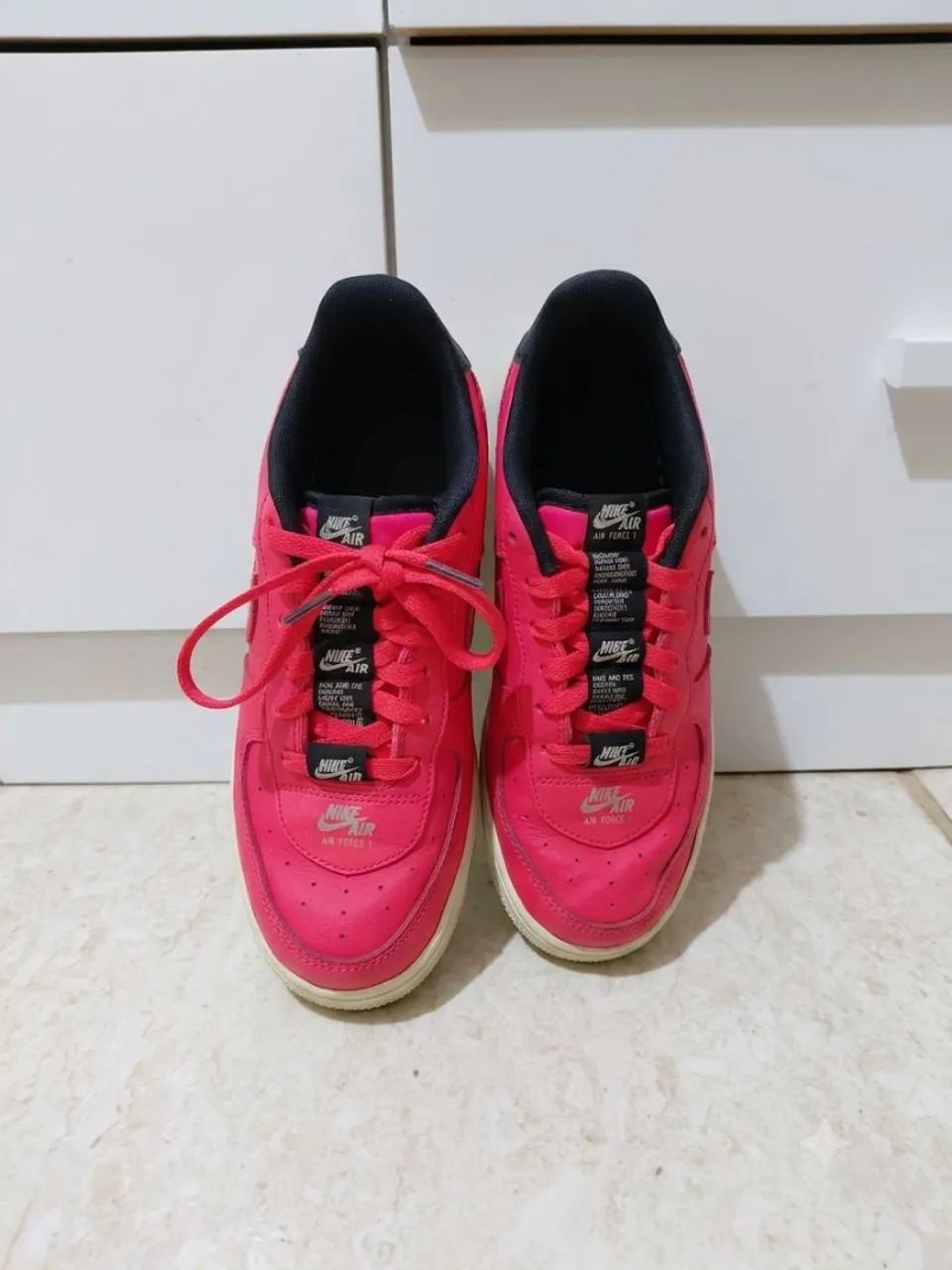 tênis nike air force 1 lv8 3 laser crimson - Foto 4