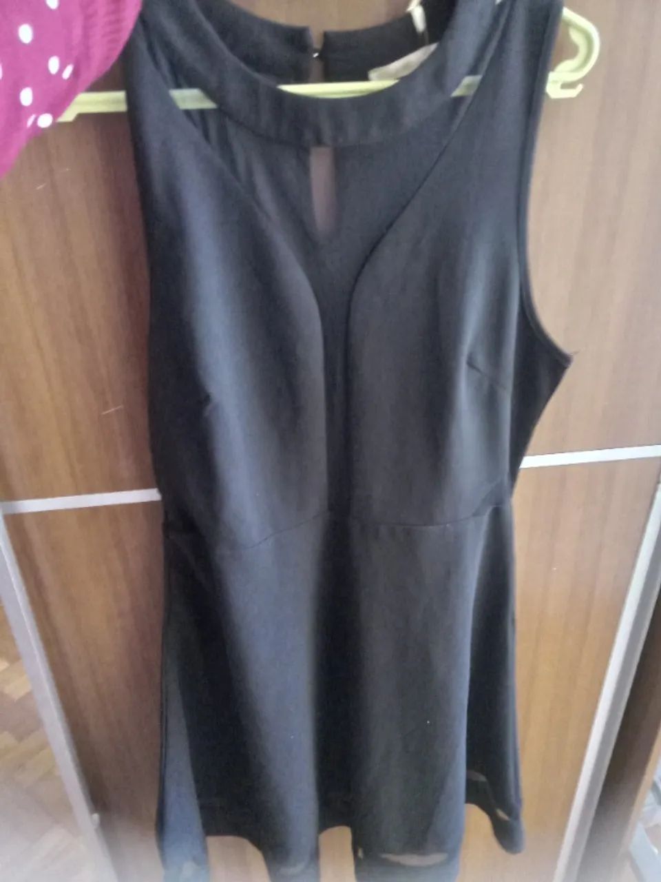 Vestido preto com tule novo