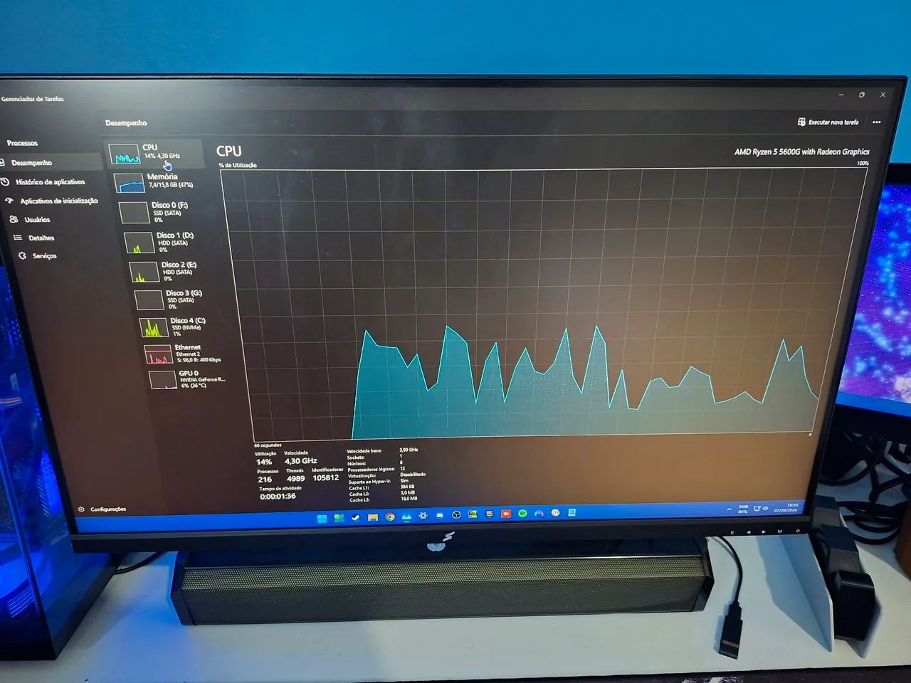 Processador AMD Ryzen 5 5600G / AM4 - Foto 2