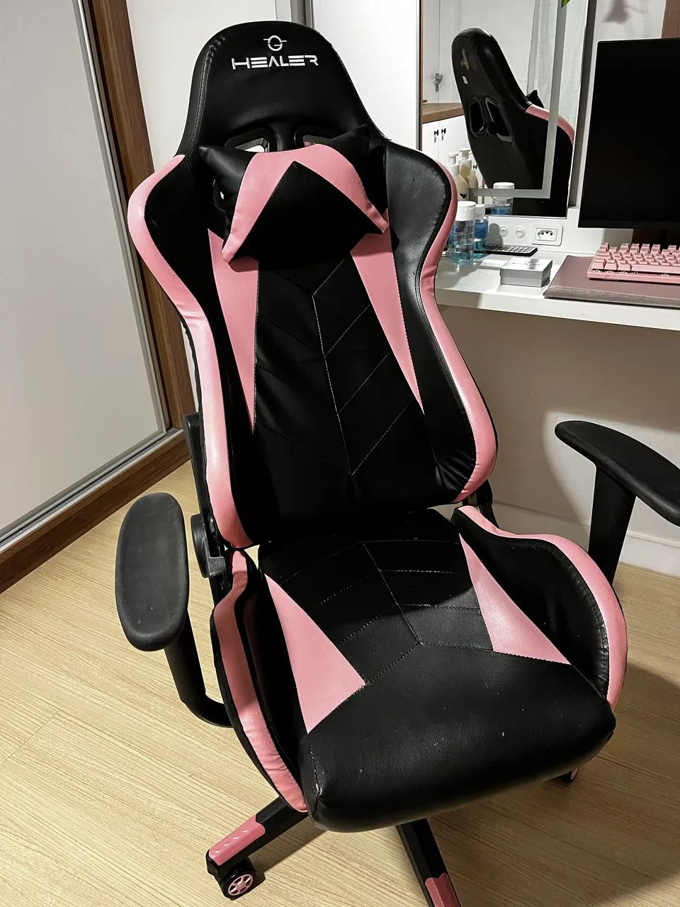 Pink and Black Gaming Chair
