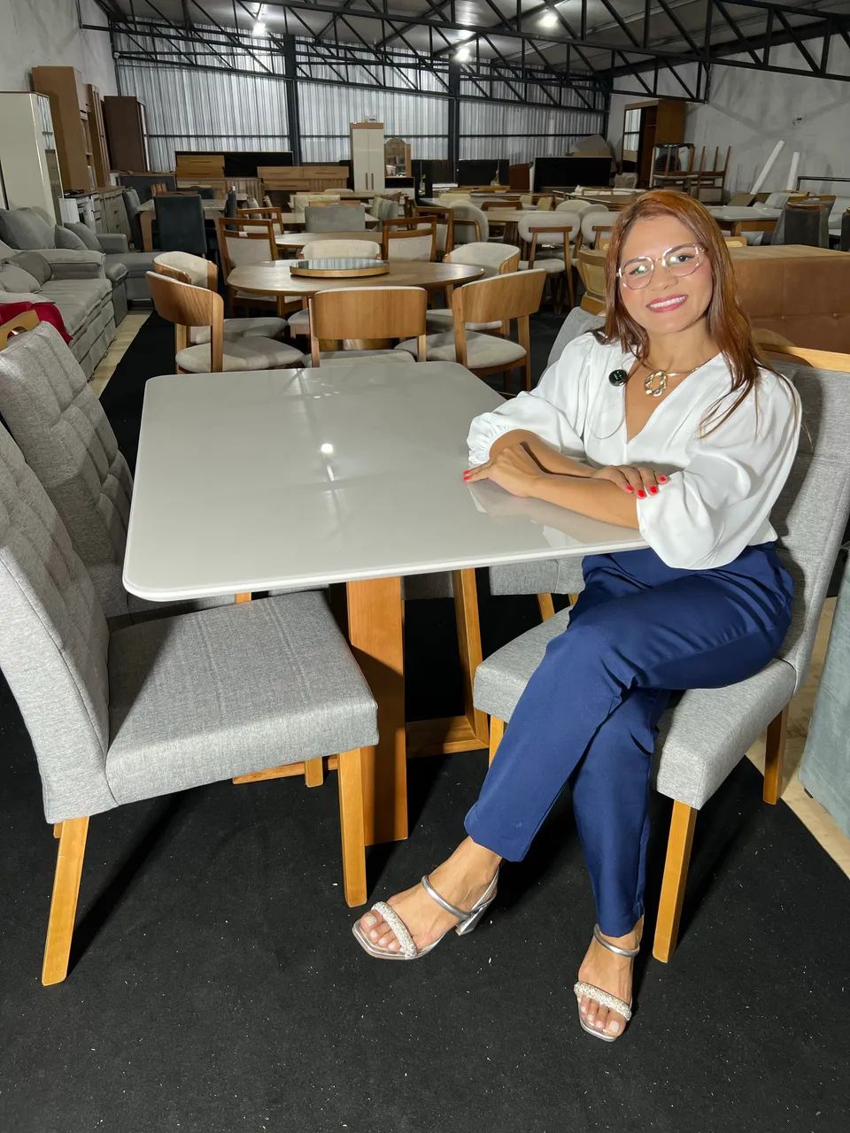 Mesa de Jantar com 4 cadeiras 1.20x80 - Foto 4