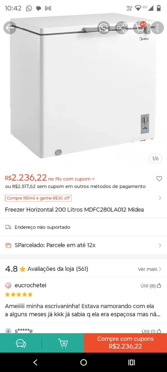 Vendo frizer valor 1900 - Foto 2