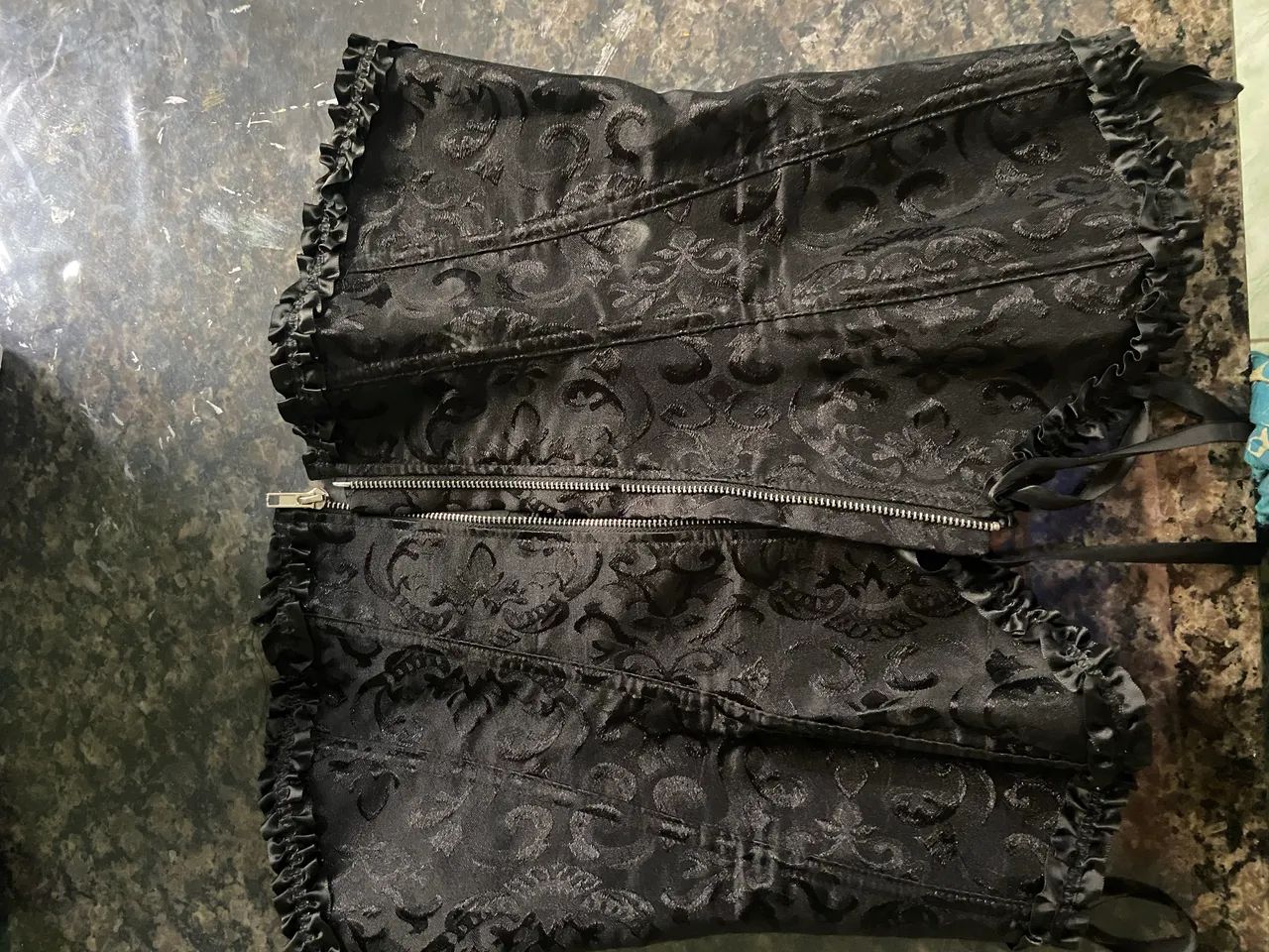 Corset zíper e amarração preto - Foto 3
