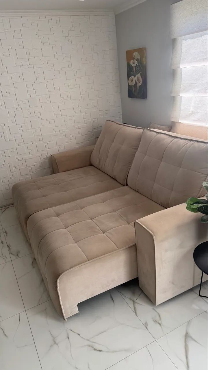 Sofá retrátil reclinável 