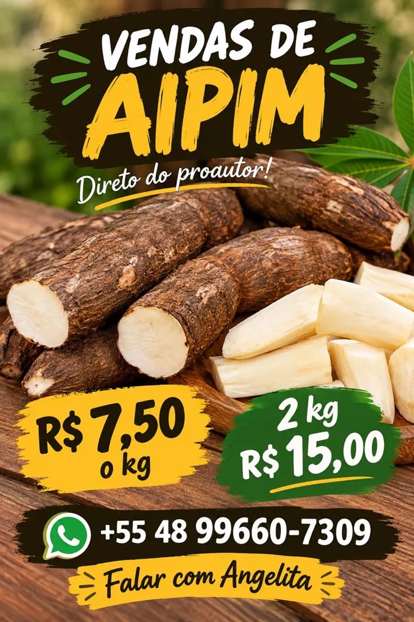 Vendas de aipim 