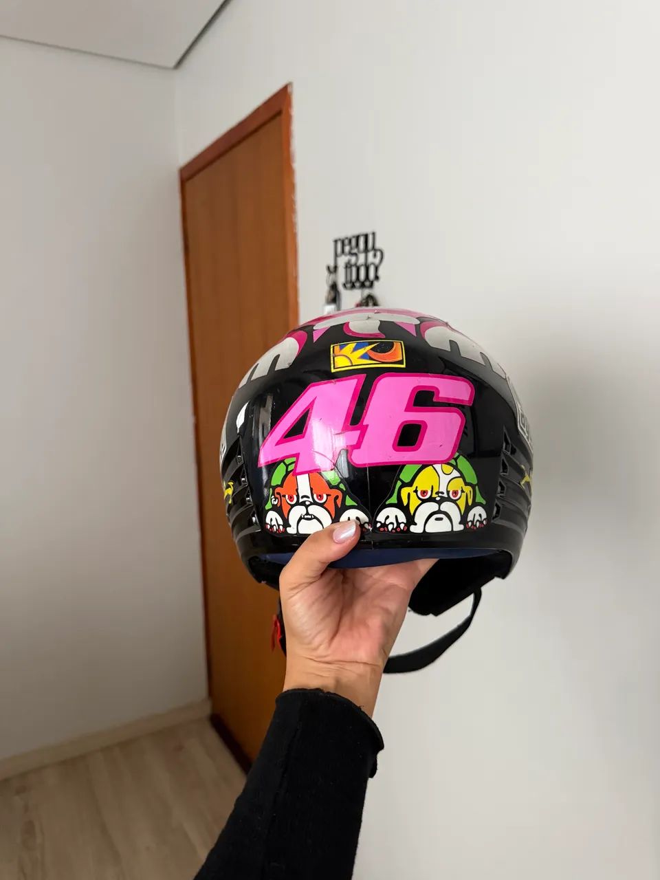 Capacete Rosa com preto  - Foto 4