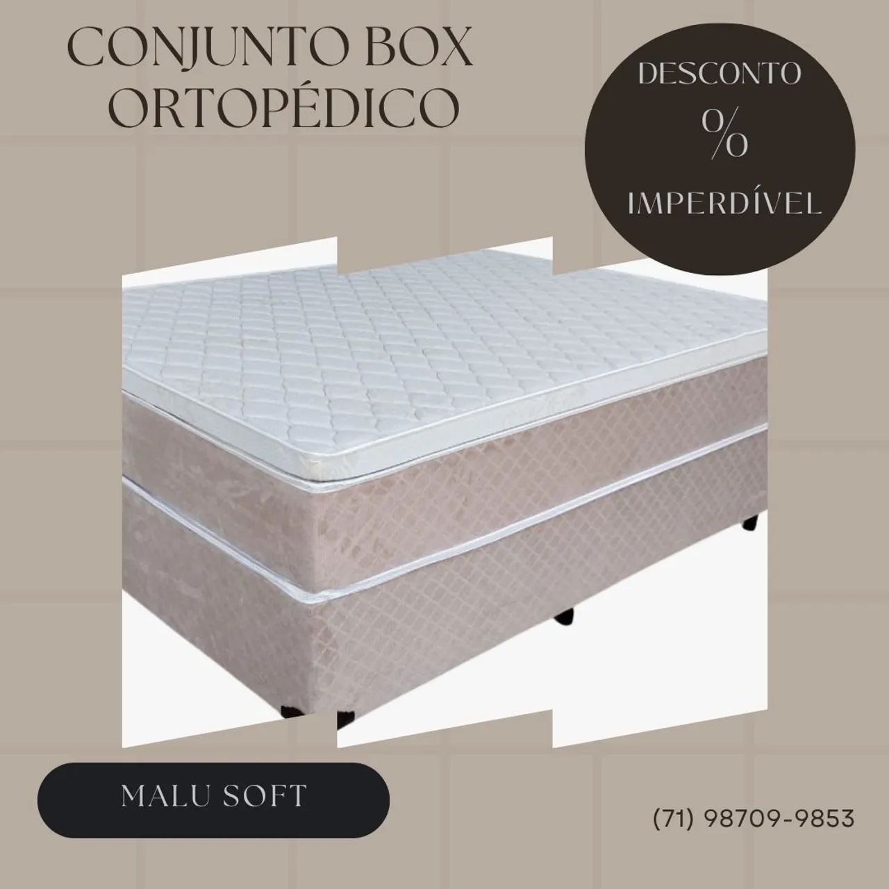 COLCHÃO ORTOPÉDICO + BASE BOX